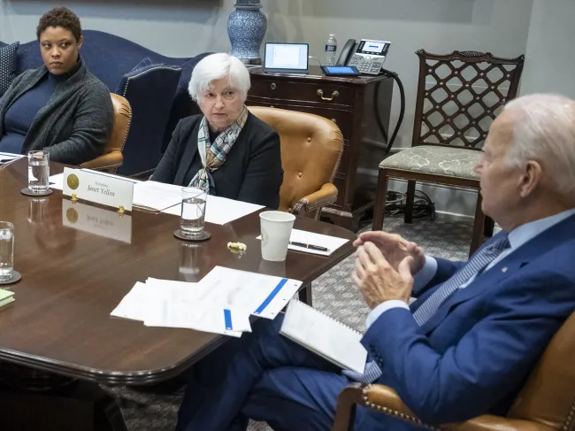 Janet Yellen and Joe Biden meet